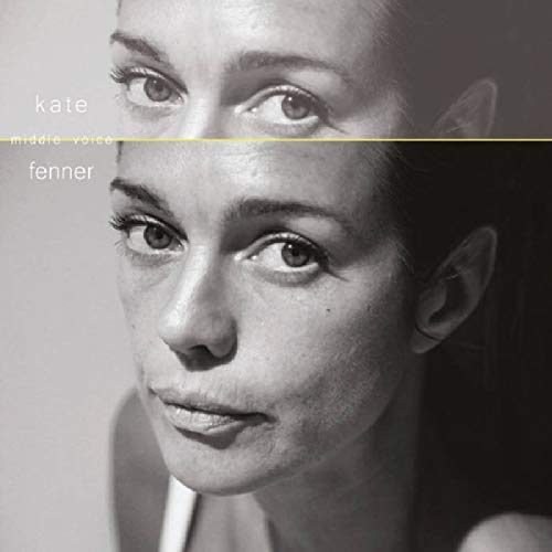 Black and white portrait of Kate Fenner, album cover for "Middle Voice".