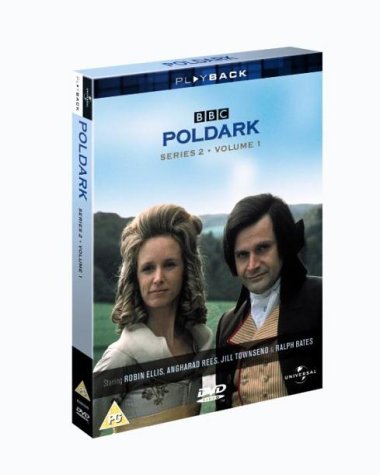 DVD cover for "Poldark - Series 2 - Vol.1" featuring two actors.