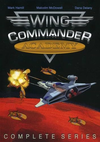 DVD cover for "Wing Commander Academy Complete" featuring spaceships in battle.