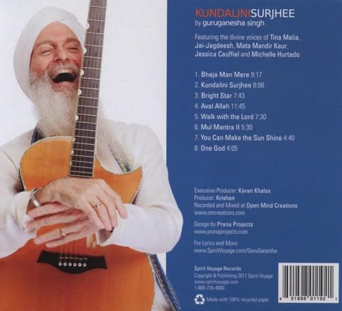 CD back cover featuring a smiling man with a beard holding a guitar.