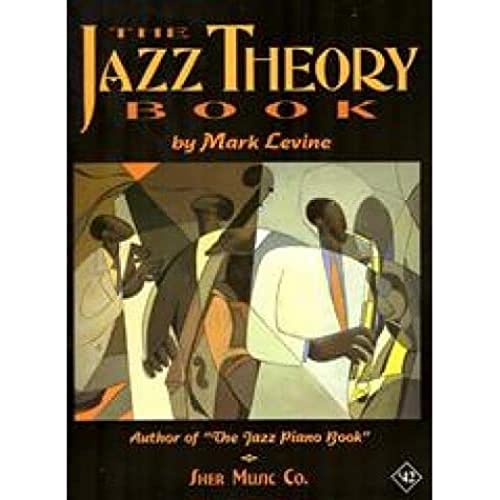 Cover of The Jazz Theory Book by Mark Levine featuring stylized jazz musicians.
