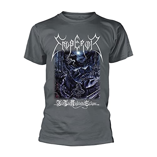 Emperor T Shirt in The Nightside Eclipse Band Logo Official Mens Charcoal XXL