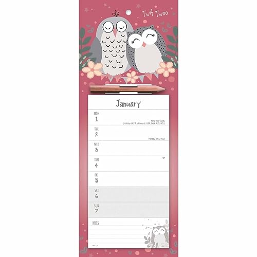 CAROUSEL CALENDARS Twit Twoo Magnetic Memo Pad 2024