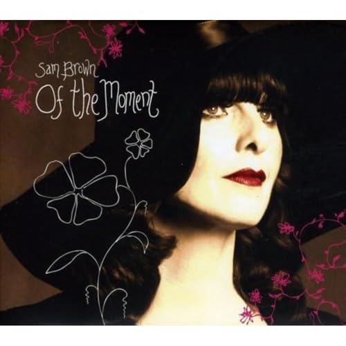 CD cover featuring Sam Brown in a hat, with floral designs.