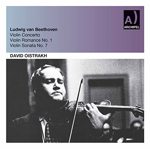 CD cover featuring violinist David Oistrakh in a black and white portrait.