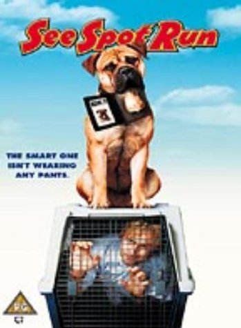 See Spot Run" DVD cover featuring a dog with a briefcase.