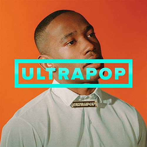 Portrait of a Black man with “ULTRAPoP” text overlay on orange background.