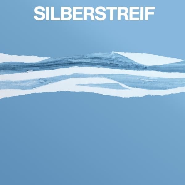 CD cover with abstract blue watercolor waves and white text.