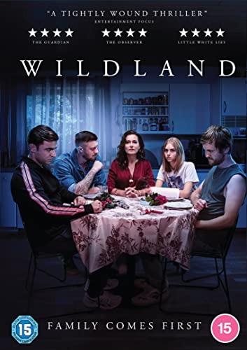 DVD cover for "Wildland" featuring a family seated around a table.