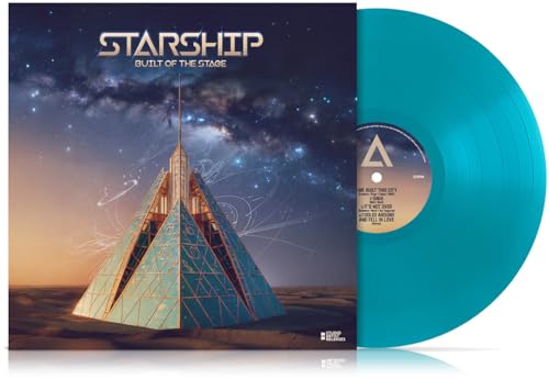Starship "Built Of The Stage" turquoise vinyl record and album cover.