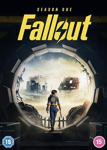 DVD cover art for Fallout Season One showing a character in a vault suit.