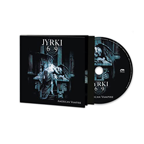 CD case and disc for Jyrki 69’s “American Vampire” album, gothic imagery.