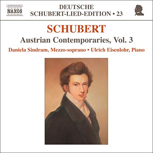 CD cover featuring a portrait of Franz Schubert and text details.
