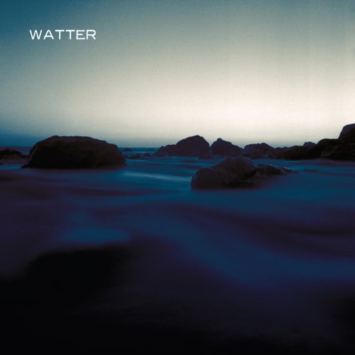 Album cover for Watter’s “This World” showing a blue coastal landscape.