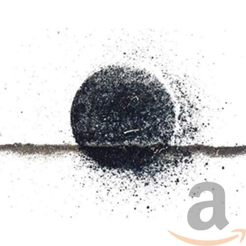 Dark sphere impacting a light surface, with Amazon logo corner.