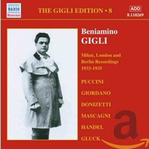 CD cover for Beniamino Gigli’s Milan, London, and Berlin recordings, 1933-1935.