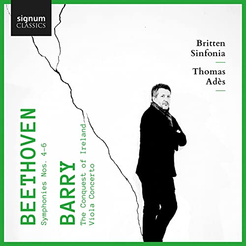 CD cover featuring composer Thomas Adès and text “Beethoven” and “Barry”.