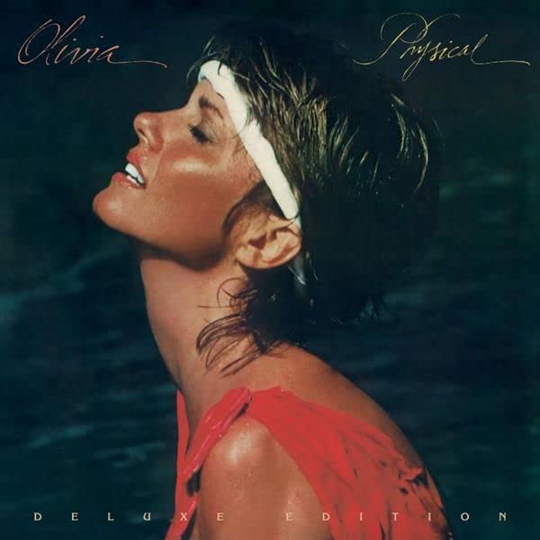 Olivia Newton-John’s “Physical” album cover, a woman in red workout attire.