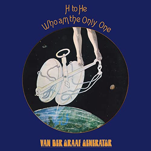 Album cover: feet descend towards a Van de Graaff generator over Earth.