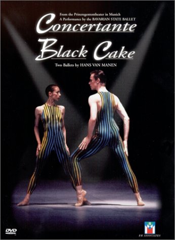 DVD cover featuring two ballet dancers in striped unitards, spotlighted.