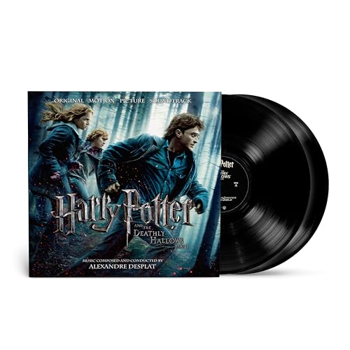 Harry Potter and the Deathly Hallows vinyl record with cover art.