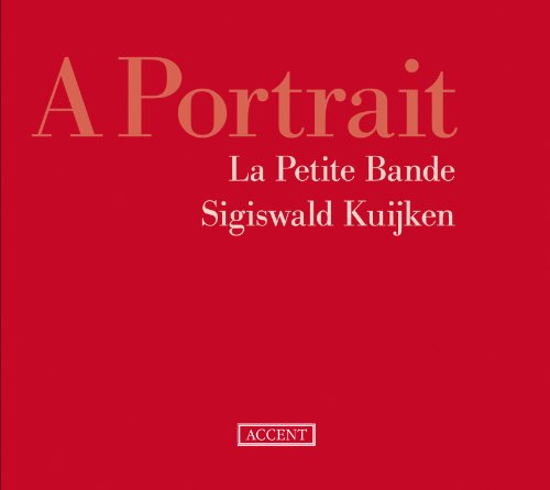Red album cover with text: "A Portrait", "La Petite Bande", "Sigiswald Kuijken".