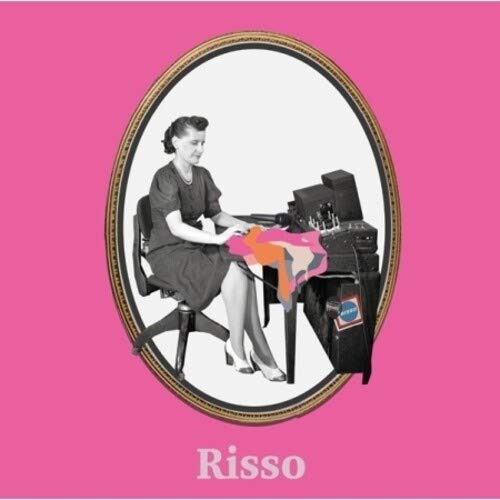 CD cover: vintage woman at a console with a colorful map.