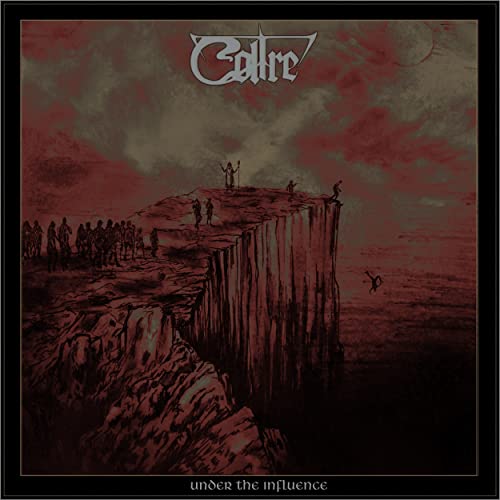 Album cover art showing figures on a cliff edge against a dark red sky.