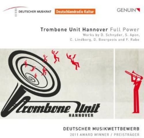 CD cover for "Trombone Unit Hannover - FULL POWER" with abstract figures.