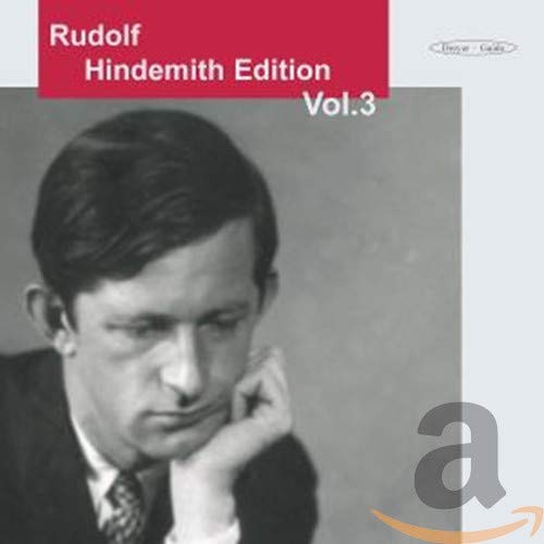 CD cover featuring a black and white portrait of composer Rudolf Hindemith.