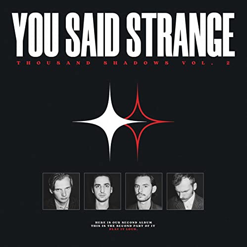 Album cover for "You Said Strange - Thousand Shadows Vol. 2" with band portraits.
