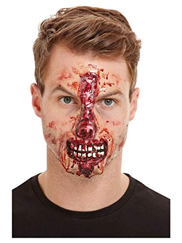Smiffys 50926 Make-Up FX, Exposed Nose & Mouth, Unisex Adult, Red