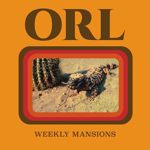 Album cover for "Weekly Mansions" featuring a lizard and cactus.