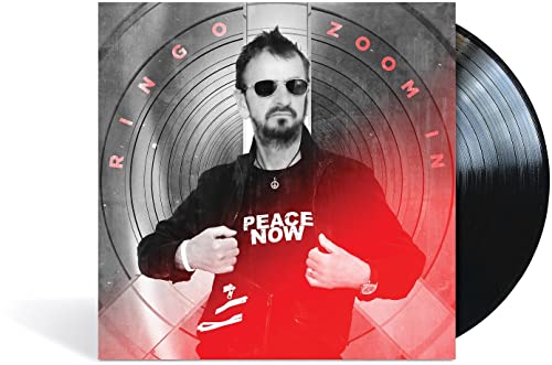 Ringo Starr "Zoom In" vinyl record cover and black disc shown.