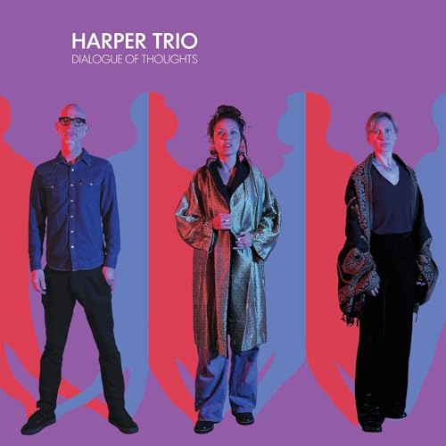 CD cover featuring three people against a purple and red background.