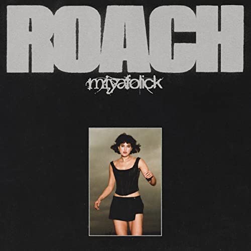 Roach" vinyl record cover featuring Miya Folick’s portrait in a frame.