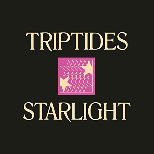 Album cover for Triptides’ “Starlight” with geometric pink and gold design.