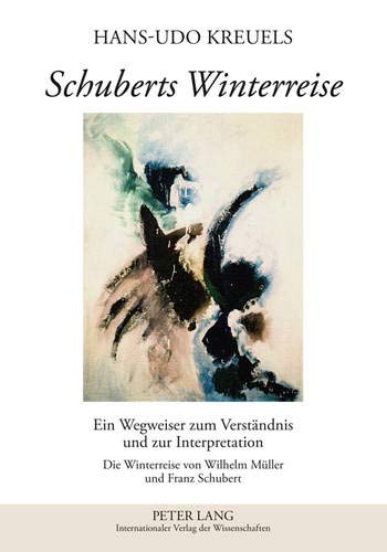 Book cover with abstract watercolor painting and German title "Schuberts Winterreise".