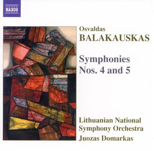 CD cover featuring abstract geometric painting and composer Balakauskas’ name.