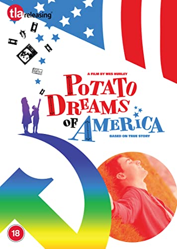 Potato Dreams of America" DVD cover with a boy, rainbow, and stars.