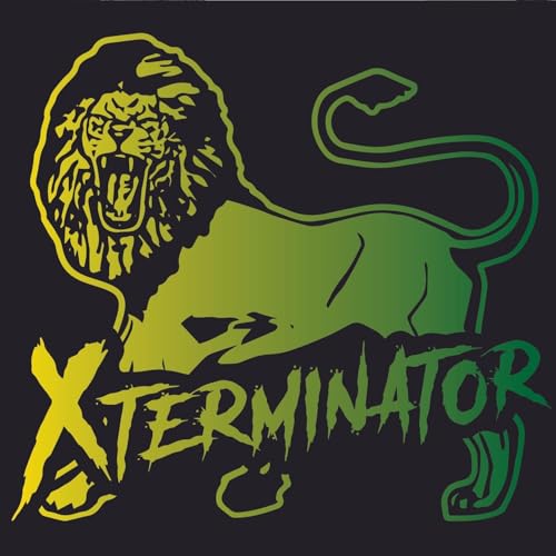CD cover with a green and yellow lion's head and "XTERMINATOR" text.