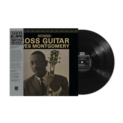 Wes Montgomery “Boss Guitar” vinyl record with portrait cover art.