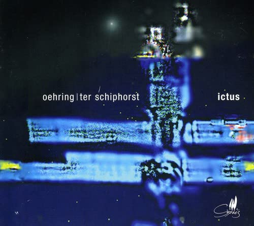 CD cover for "Prae-Senz" by Oehring & Ter Schiphorst, abstract blue image.