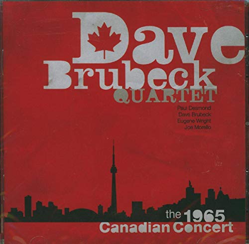 Red album cover for Dave Brubeck Quartet’s 1965 Canadian Concert CD.