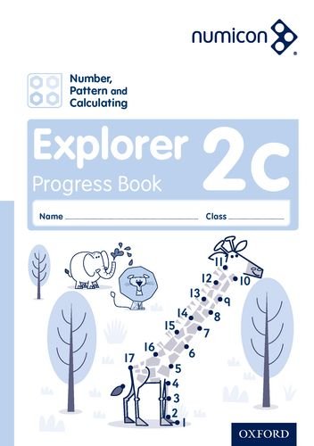 Numicon Explorer 2C Progress Book cover with animals and numbered giraffe.