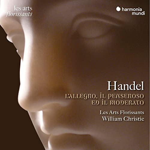 CD cover: sculpted face, text “Handel: L’Allegro, Il Penseroso” and artist names.