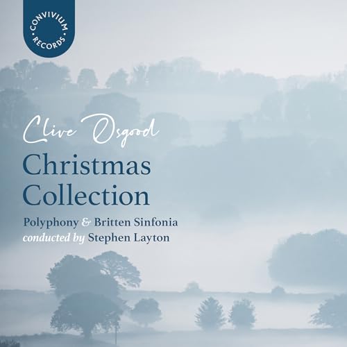 CD cover for "Clive Osgood Christmas Collection" with misty landscape.