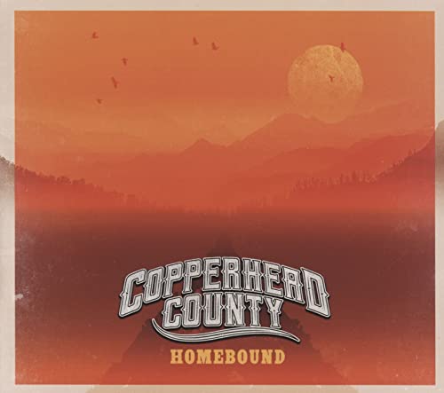 CD cover: orange landscape with mountains, birds, and band name.