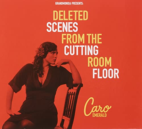 Caro Emerald album cover: woman in dark dress, red background.
