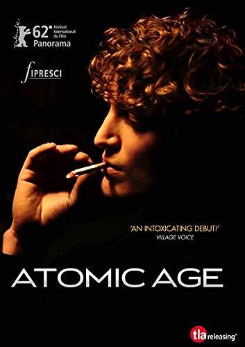 Movie poster for "Atomic Age" featuring a man lighting a cigarette.
